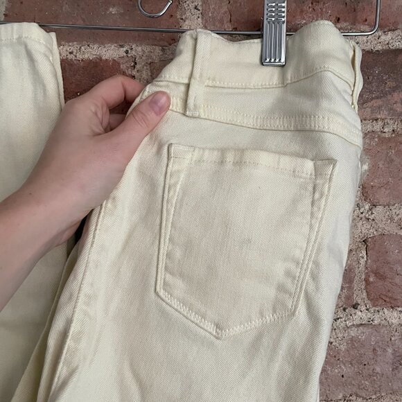 Guess Brittany Skinny Ankle Denim Jeans Butter Yellow Sz 26 - Picture 4 of 4